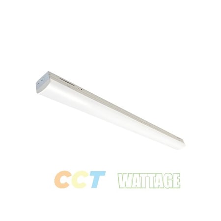 Portor 4FT LED Linear Strip Luminaire, CCT and Wattage Selector, EM Battery Backup PT-LS1-4F-3CP-EM